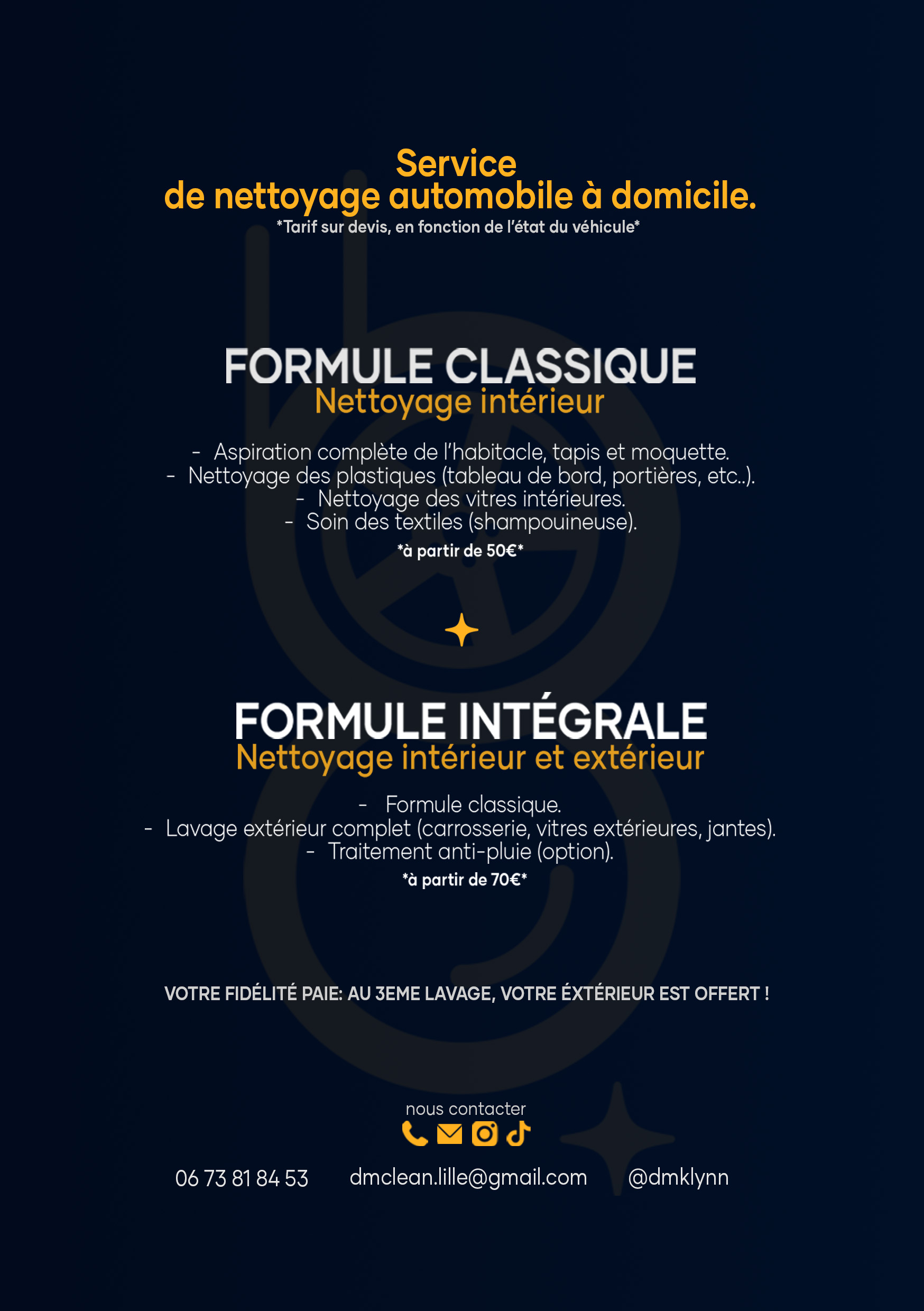 D&M KLYNN — flyer verso